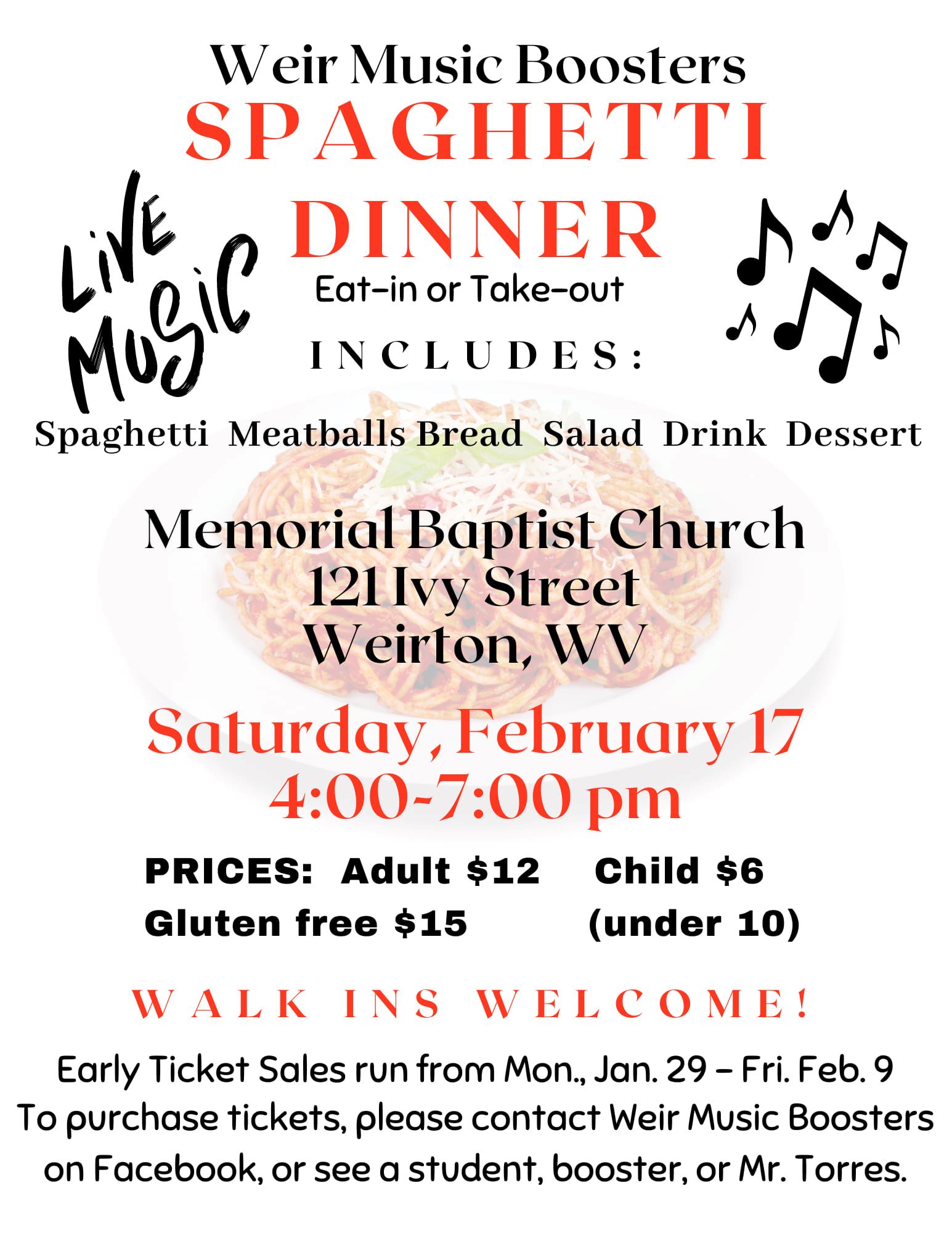 Band Booster - Spaghetti Dinner